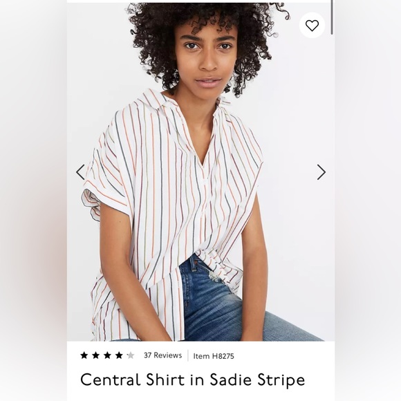 Madewell Tops - Madewell Center Striped Shirt - Size Large